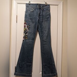 NWOT Women's 26 Ed Hardy Slim Flare Jeans
